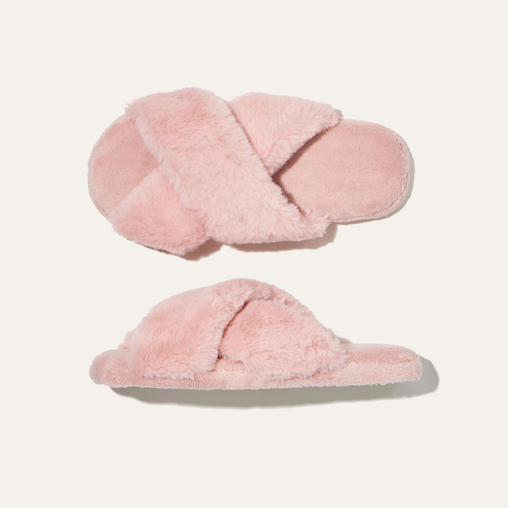 Fur Slippers in House