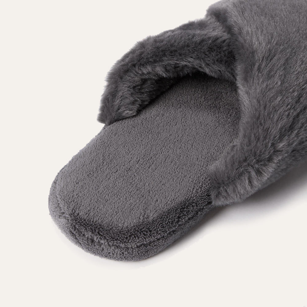 Fur Slippers in House